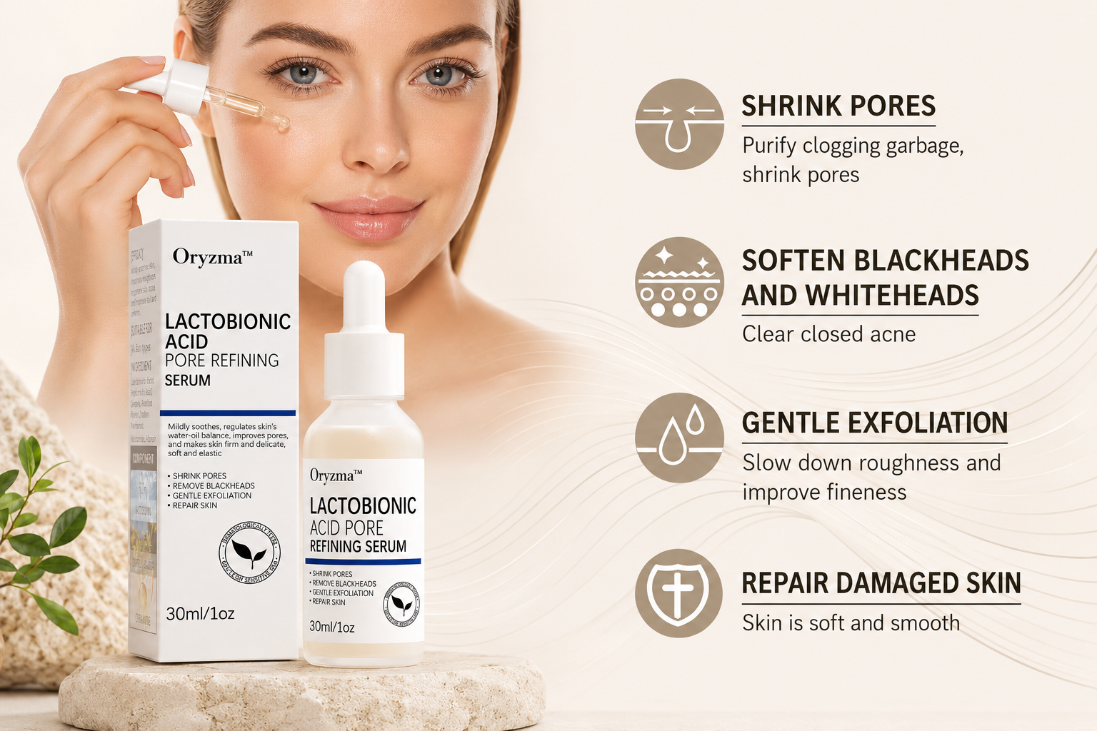 Oryzma™ Pore Refining Serum – serum na pory i trądzik wygładza skórę